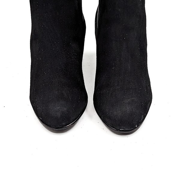 Stuart Weitzman Women Black Suede Dressy Office Wedge Ankle boots size 9.5 - Picture 12 of 12